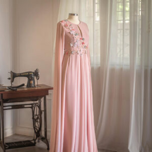 Blush Pink Embroidered Gown